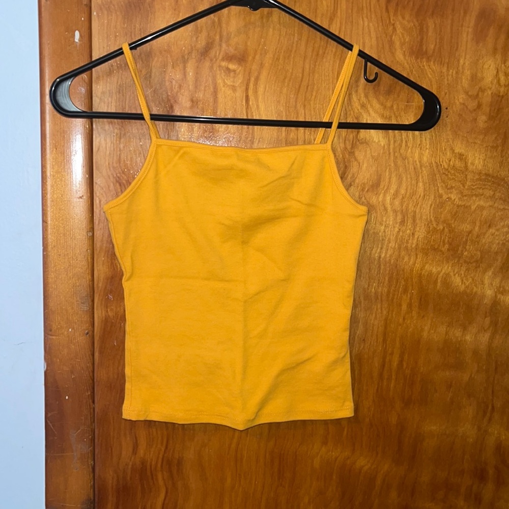 Yellow cami crop top